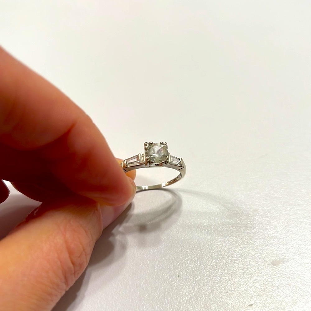 💋 14k White Gold Ring vtg